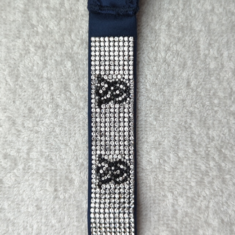 Very Sexy Shine Strap Brazilian Panty - Noir Navy - Picture 3 of 4